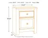 Ashley Furniture B181-92 Paxberry - Two Drawer Night Stand - Whitewash