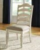 Ashley Furniture D743-01 Realyn - Dining UPH Side Chair (Set of 2) - Ladderback - Chipped White