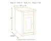 Ashley Furniture T637-7 Bolanburg - Chair Side End Table - Door - White / Brown / Beige