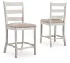 Ashley Furniture D394-124 Skempton - Upholstered Barstool (Set of 2) - White
