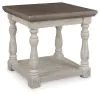 Ashley Furniture T814-3 Havalance - Rectangular End Table - Gray / White