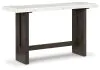 Ashley Furniture T779-4 Burkhaus - Sofa Table - White / Dark Brown