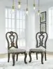 Ashley Furniture D947-01 Maylee - Dining Upholstered Side Chair (Set of 2) - Dark Brown