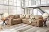 Ashley Furniture 38006S3 Ashley Furniture 38006S3 Bandon - 3-Piece Sectional With Raf Loveseat - Toffee