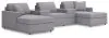 Ashley Furniture 92104S44 Ashley Furniture 92104S44 Modmax - 5-Piece Pit Sectional With Storage Consoles - Granite