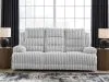 Ashley Furniture PC4280499 Rhines Falls - Reclining Power Sofa With Drop Down Table - Alloy
