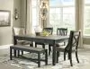 Ashley Furniture D736/25/01(2)/02(2)/00 Ashley Furniture D736/25/01(2)/02(2)/00 Tyler Creek - 6 Pc. - Dining Room Table, 2 Side Chairs, 2 Upholstered Side Chairs, Bench - Dark Gray