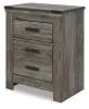 Ashley Furniture B4480-92 Frandern - Two Drawer Night Stand - Gray