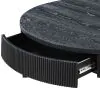 New Classic T3881-10 Tate - Round One Drawer Coffee Table - Black