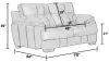 Jackson 429602-1152/18-1300/28 Drummond - Loveseat - Steel