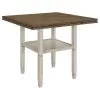 CoasterEssence 192818-S5 Sarasota - 5 Piece Drop Leaf Counter Dining Set - Rustic Cream