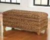 CoasterEssence 500215 Laughton - Hand - Woven Banana Leaf Storage Trunk - Amber