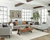 CoasterElevations 508681-S3 Apperson - 3 Piece Upholstered Track Arm Sofa Set - Light Gray