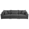 Coaster Fine Furniture 551681-SETB Sasha - 3 Piece Upholstered Sofa - Barely Black