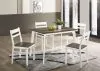 Furniture of America CM3714GY-T-5PK Debbie - 5 Piece Dining Table Set - Gray / White