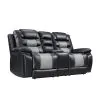 New Classic U7005-25P1-BKG New Classic U7005-25P1-BKG Nikko - Console Loveseat With Power Footrest - Black / Gray