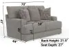 Jackson Furniture Industries 347002-1703/38-2504/38 Zeke - Loveseat - Cloud