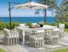 Intercon AX-TA-4086-WHT-C Alexa - Outdoor Dining Table - White