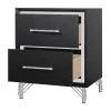 New Classic B1891-040 Ava - 2 Drawer Nightstand - Ebony
