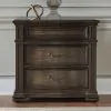 Liberty Furniture 765-BR62 Provence Park - Bedside Chest With Charging Station - Chateau Brown