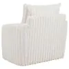 Coaster Fine Furniture 902541 Sarco - Corduroy Upholstered Swivel Accent Arm Chair - Ivory