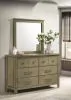 Coaster Fine Furniture 207533M Hazlewood - 6-Drawer Bedroom Dresser With Mirror - Vineyard Oak