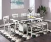 New Classic 40-7522-C4CB New Classic 40-7522-C4CB Richland - Counter Table With 4 Chairs And 1 Bench - White