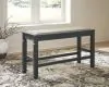 Ashley Furniture D736-09 Tyler Creek - DBL Counter UPH Bench  - Antique Black