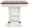 Ashley Furniture D546-32 Valebeck - Rect Dining Room Counter Table With Wine Rack - White / Brown
