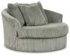 Ashley Furniture 2110521 Lindyn - Oversized Swivel Accent Chair - Fog