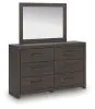 Ashley Furniture B3789B1 Prendonea - Dresser and Mirror - Charcoal