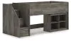 Ashley Furniture B4480B14 Ashley Furniture B4480B14 Frandern - Twin Loft Bed With Bookcase Storage - Gray