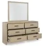 Ashley Furniture B602B1 Ashley Furniture B602B1 Calmoro - Dresser And Mirror - Gray