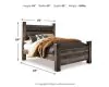 Ashley Furniture B440B7 Ashley Furniture B440B7 Wynnlow - Queen Upholstered Poster Bed - Gray
