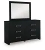 Ashley Furniture PCB1115B1 Ashley Furniture PCB1115B1 Maeling - Dresser And Mirror - Black