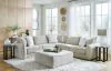 Jackson Furniture Industries 2306/63/59/73/28-01 Bucktown - 3 Piece Sectional With Extra Thick Cuddler Seat Cushions And Cocktail Ottoman - Parchment