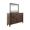 Liberty Furniture 615-BR-QSHDMCN Americana Farmhouse - 5 Piece Bedroom Set (Queen Shelter Bed, Dresser & Mirror, Chest, Nightstand) - Dusty Taupe