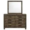 CoasterEveryday 222633M Woodmont - 8-Drawer Dresser With Mirror - Rustic Golden Brown