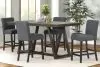 New Classic 45-4125-DG4C High Line - Counter Table & 4 Chairs - Gray