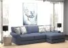 Jackson Furniture Industries 4052/63/76/2-23 Cape May - 2 Piece Sofa Chaise With Comfort Coil Seating And 5 Accent Pillows Included (RSF Chaise) - Denim