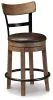 Ashley Furniture D542-124 Pinnadel - UPH Swivel Barstool  - Light Brown