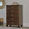 Ashley Furniture B685-46 Danabrin - Five Drawer Chest - Brown