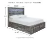 Ashley Furniture B221B25 Ashley Furniture B221B25 Baystorm - Full Panel Bed With 4 Storage Drawers - Gray