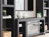 Ashley Furniture W2721W2 Cayberry - 3-Piece Entertainment Center With Electric Fireplace - Black