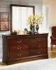 Ashley Furniture B376/31/36/46/82/94 Ashley Furniture B376/31/36/46/82/94 Alisdair - 5 Pc. - Dresser, Mirror, Chest, California King Sleigh Bed - Dark Brown