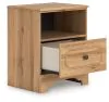 Ashley Furniture PCB1075-91 Aleaport - One Drawer Night Stand - Warm Brown