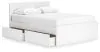 Ashley Furniture EB9630B12 Ashley Furniture EB9630B12 Onita - Queen Panel Platform Bed With 1 Side Storage - White