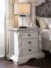 Ashley Furniture PCB948-93 Bruchandi - Three Drawer Night Stand - Antique White