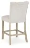 Ashley Furniture PCD575-124 Larawyn - Upholstered Barstool (Set of 2) - Bisque