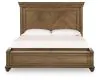 Ashley Furniture PCB782B8 Karallin - King Panel Storage Bed - Medium Brown